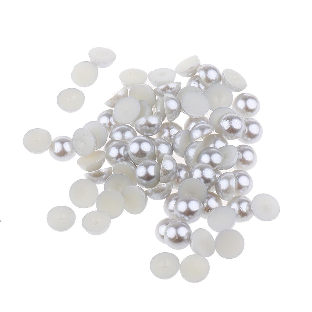 

Flat Back Pearl Embellishments ABS Plastic DIY Hair Accessories Manicure Pearl Embellishment Craft Supplies for Scrapbooking