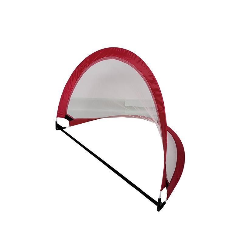 

Портативные складные детские уличные футбольные ворота с сеткой для развлечений родителей и детей 120x80x80 cm красный