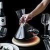 Vysoce kvalitní karafa z křišťálového skla dárek 360 rotační sklenice 1500 ml Oddělovač vína Láhev na šampaňské whisky pro rodinný bar