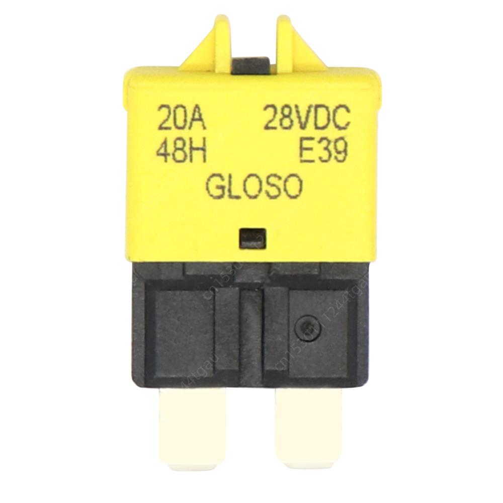 Circuit Breaker Blade Fuse Auto Accessories Reset Fuse Adapter for Car Truck Boat Marine 5A 7.5A 10A 20A 25A DC 28V Circuit Breaker 6