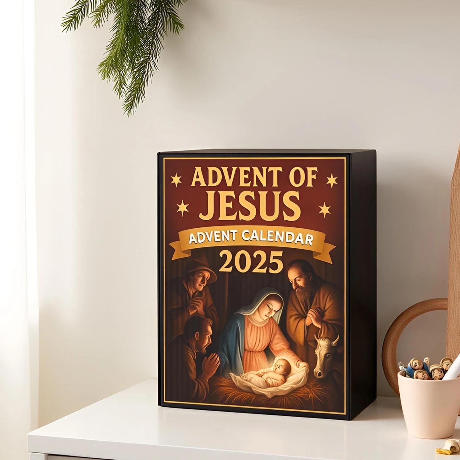 

Jesus Christmas Countdown Calendar with 24 2D Acrylic Ornaments Christian Advent Calendar Gifts for Kids Boys Girls Toddlers China Mainland