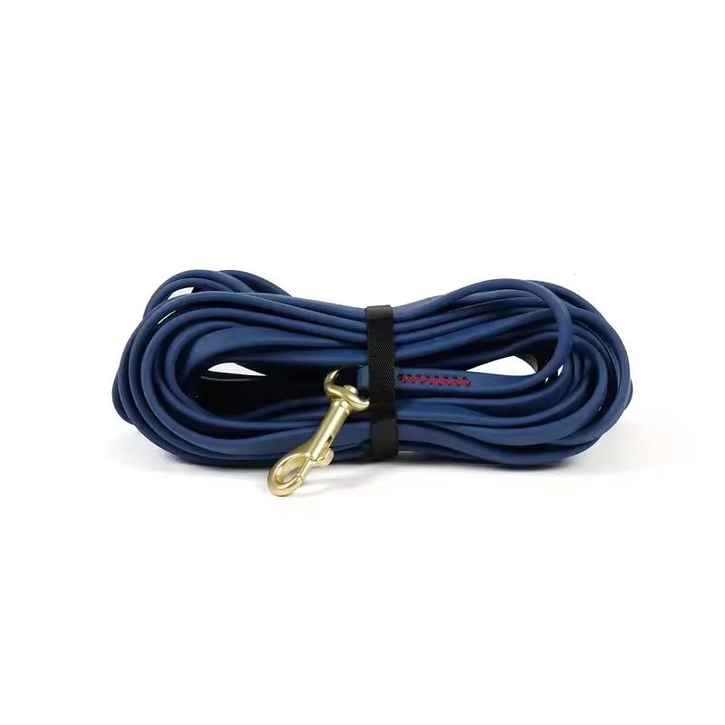 Correa para Perro de PVC Impermeable de Alta Resistencia Resistente a Mordeduras 1.5-9M Cuerda de Entrenamiento para Perros Pequeños Medianos Grandes Mango Antideslizante 7 Colores (Blue,XL) azul