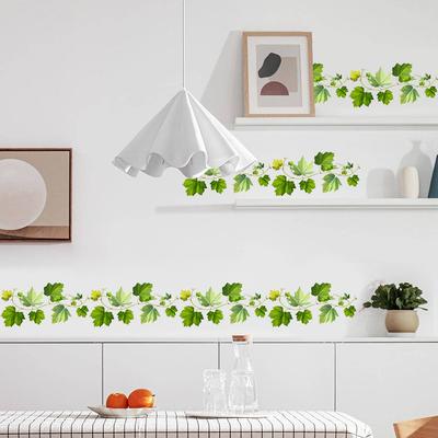 Grand Sticker Mural Plante Grimpante Verte Fraîche Auto-Adhésif pour Chambre à Coucher Salon Fenêtre en Verre Porte Chambre de Location Décor