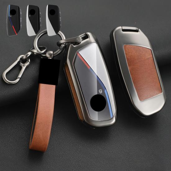 Zinc Alloy TPU Leather Car Key Fob Case Cover For BMW 7 Series X7 G07 XM IX I7