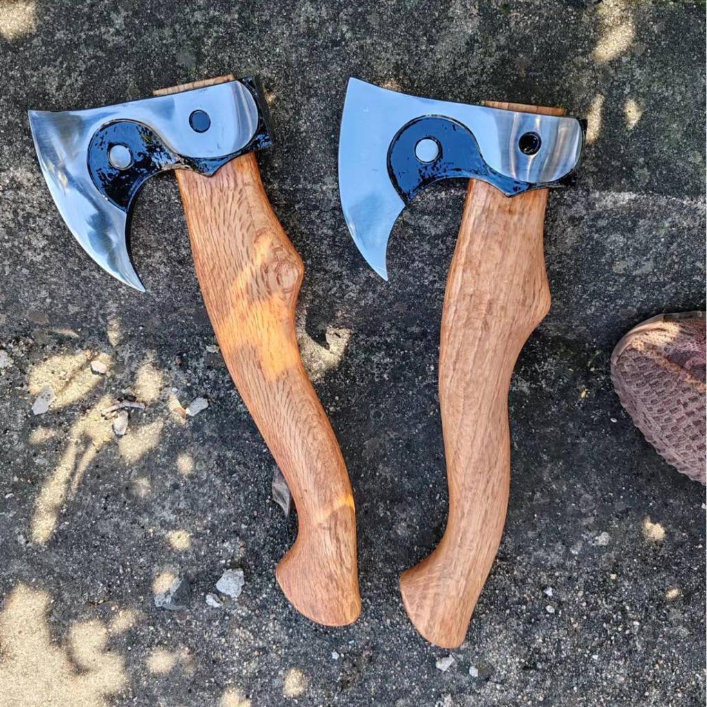 High-carbon Steel Axe Multi-functional Portable Axe Camping Emergency Survival Equipment, Household Firewood Splitting Hand Tool