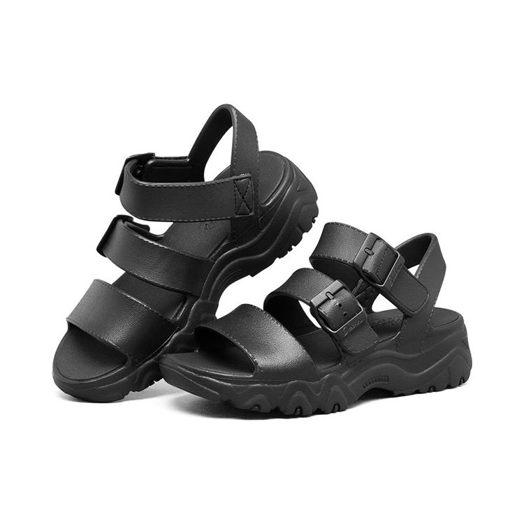 Skechers DLites 2.0 Comfortable Beach Sandals Women Sandals Black 111061-BBK