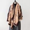 Korean Version Of Butterfly Love Flower Imitation Cashmere Thickened Winter Warm Scarf Fashion Shawl Double-Sided Printed Scarf