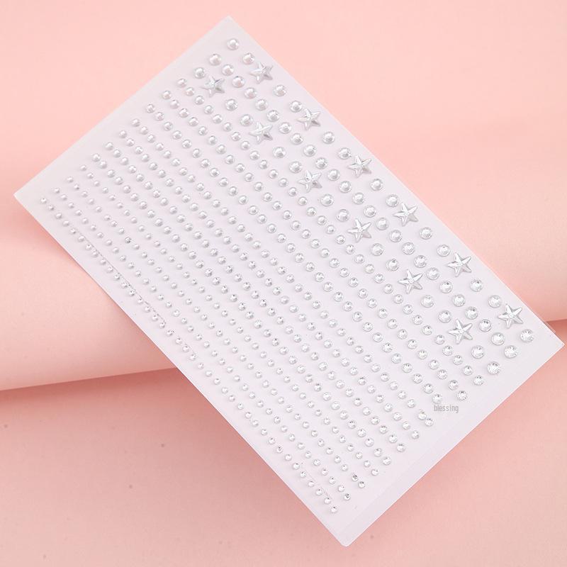 Mini Rhinestone Eye & Face Makeup Stickers - Flash Diamond Decoration for Stage and Party