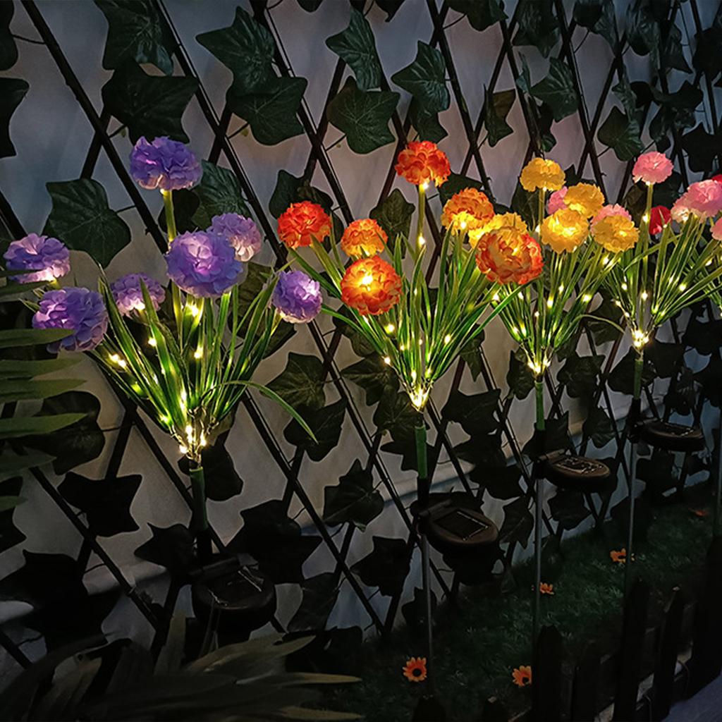Solar Garden Lights 7 Heads Solar Simulation Flower Lamp Outdoor LED Stake Ground Lamp for Patio