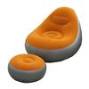 1PC Inflatable Sofa Foot Pump Pvc Flocking Lazy Sofa Foldable Storage Single Inflatable Backrest Recliner