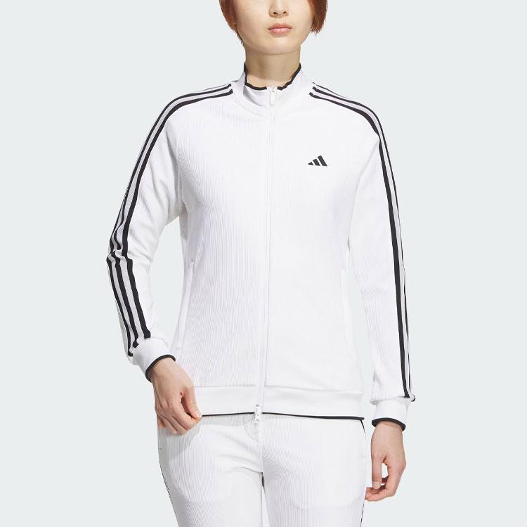 Adidas Aeroready 3-Stripes Color Block Golf Long Sleeve Jacket Women Jacket White IK9793