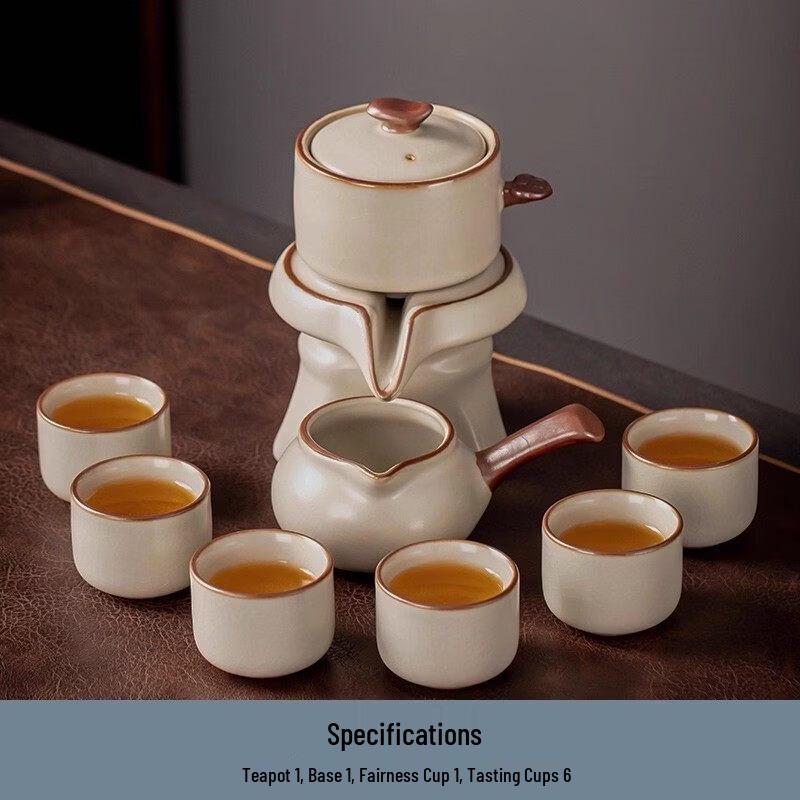 Ceramic Semi-Automatic Lazy Kung Fu Tea Set