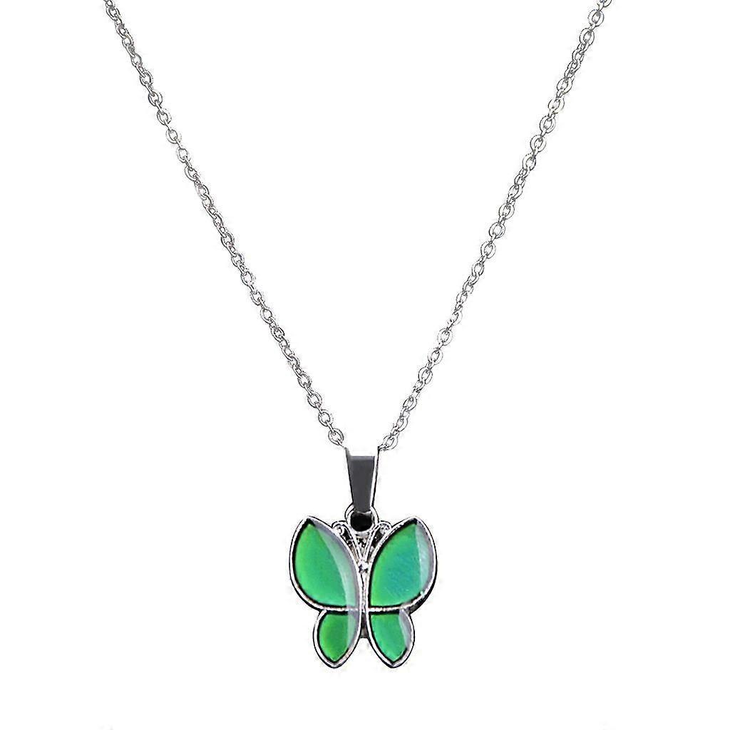 8xSensitive Thermo Mood Color Change Butterfly Pendant Necklace Bridal Jewelry