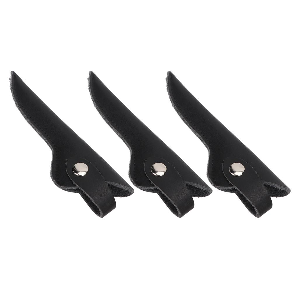 3PCS Stylist Scissors Pouch Minimalist Artificial Leather Barber Hair Shears Bag for Barber Shop Beauty Salon