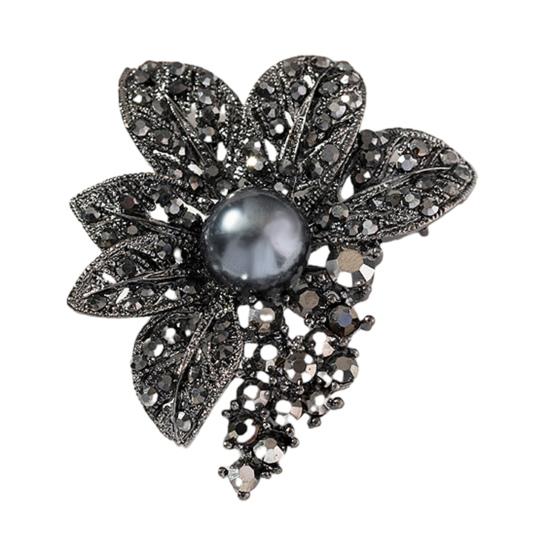 

Ретро Брошь-бант Стразы Черный Искусственный Жемчуг Цветок Брошь-булавка Бант Лацканный значок Женский Аксессуар для наряда для Свитеров Шляп Пальто E