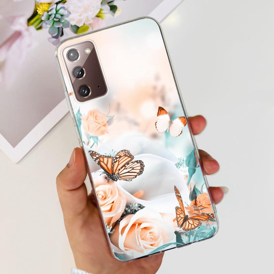 For Samsung Note 20 5G Case SM-N981B Popular Flower Slim Soft Silicone Phone Cover For Samsung Galaxy Note20 Ultra 5G Funda Capa