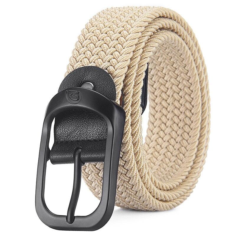 Men's Belt Casual Woven Elastic Belt Outdoor Sports Women's Belt No Need for Punching Climbing Work Belt For Men Women Fashion