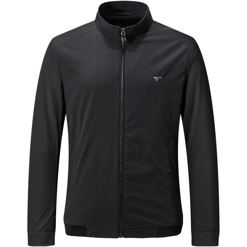 SEPTWOLVES Men's Embroidered Stand Collar Jacket