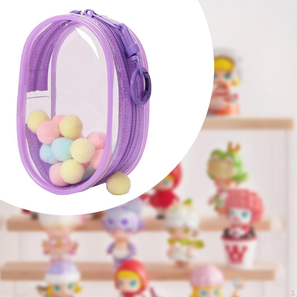 Clear Doll Storage Bag Organizer, Mini Figure Case, Tiny Pouch, Outdoor