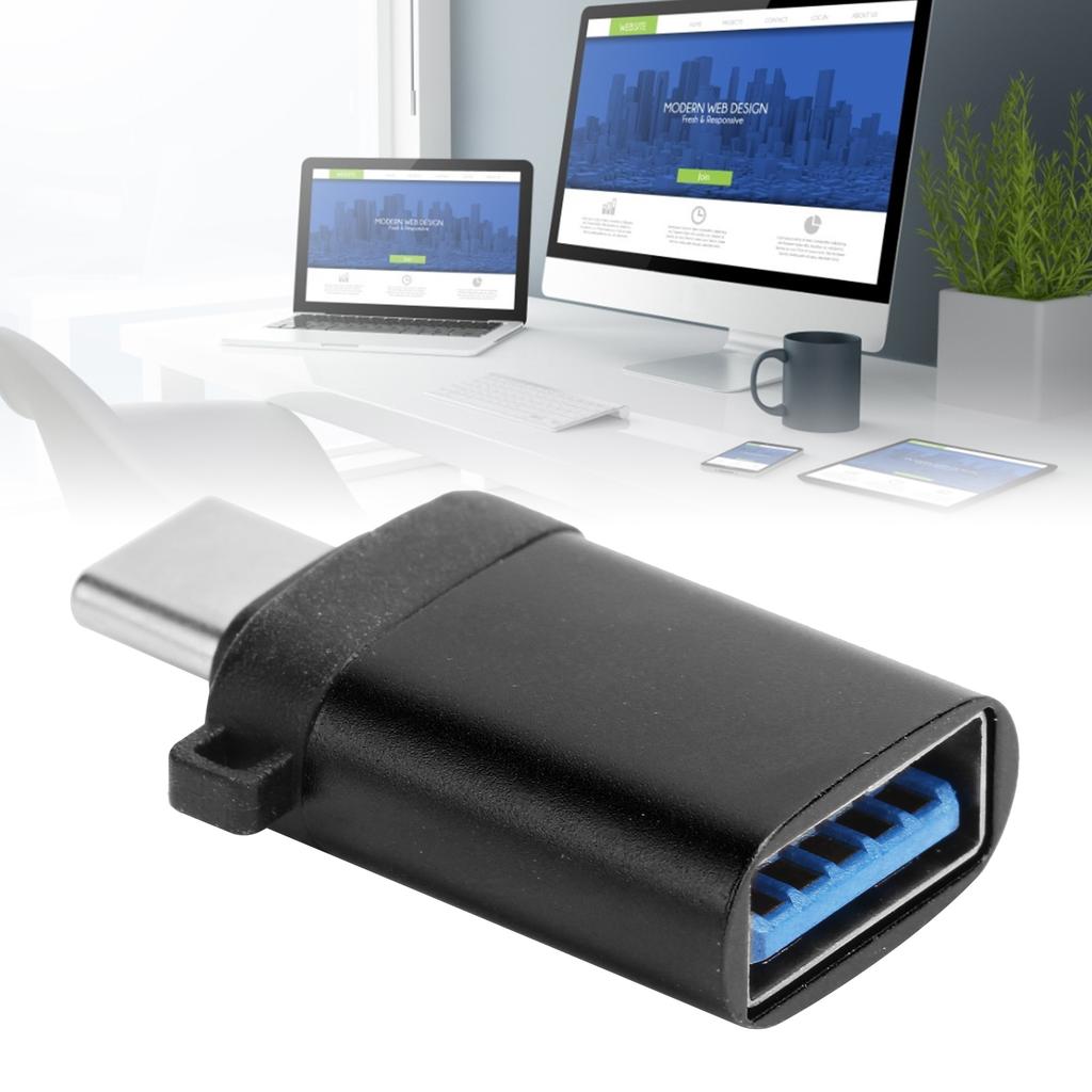 USB3.0 Female to TypeC Adapter Converter Charging Data OTG Stretch Hd Without Chain(Silver )