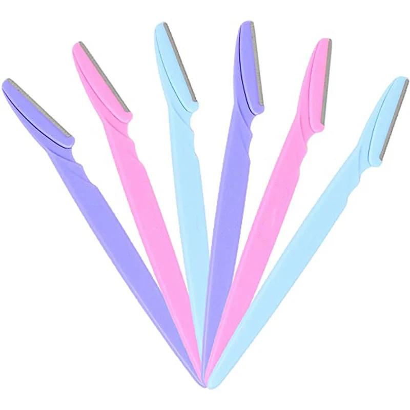 3pc Eyebrow Trimmer Safety Mini Portable Painless Face Razor Clean Blade Shaver Eye Brow Cutters Shave Hair Makeup Tool