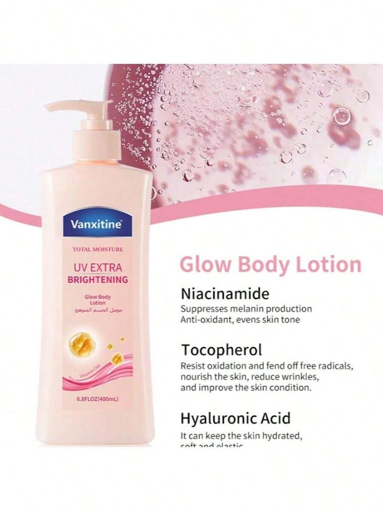 1PC 400ml Glow Body Lotion,Moisturizing And Hydrating,Soothing Repair High,Brighten Skin, It Can Kee
