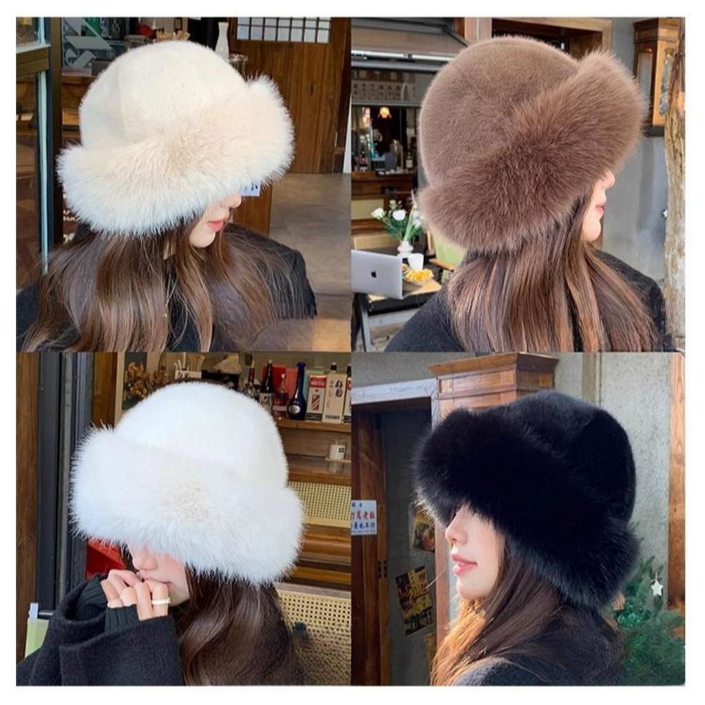 Plush, Mongolian Hat, Cold Resistant, Warm, Thickened, Basin Hat, Ear Protection, Fisherman's Hat