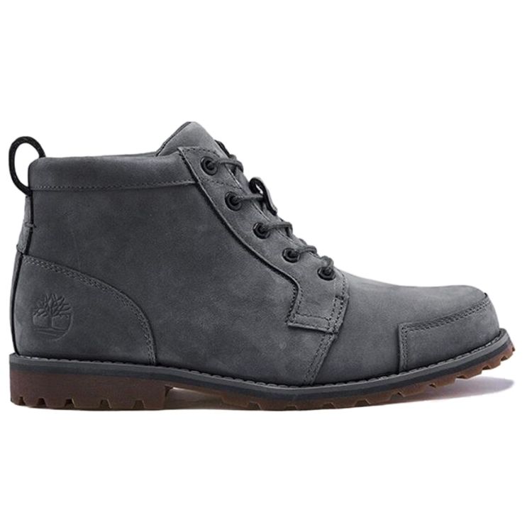 Timberland Men's Earthkeepers Leather Chukka Wide Fit Boots Dark Nubuck Grey Brown A41CPW