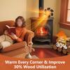 Home Environment Fireplace Fan Energy Efficient 17.2x10x9.6cm Abrasion Resistant Compact Size Energy Efficient
