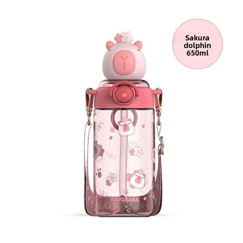 Sanrio Kuromi Plastic Straw Cup With Leakproof Seal For Kids And Travel