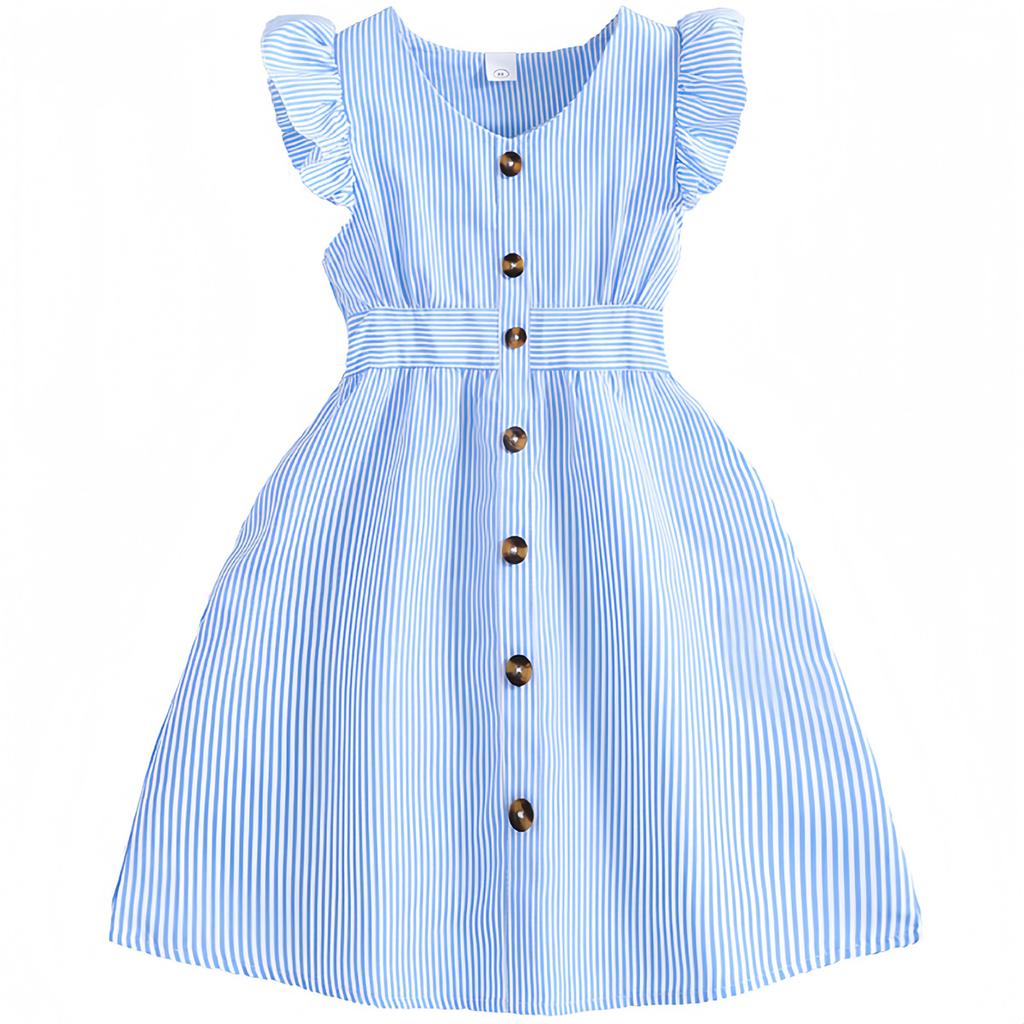 Girl Sleeveless Dress Children Kid Casual Summer Beach Sundress Princess Dresses Clothes