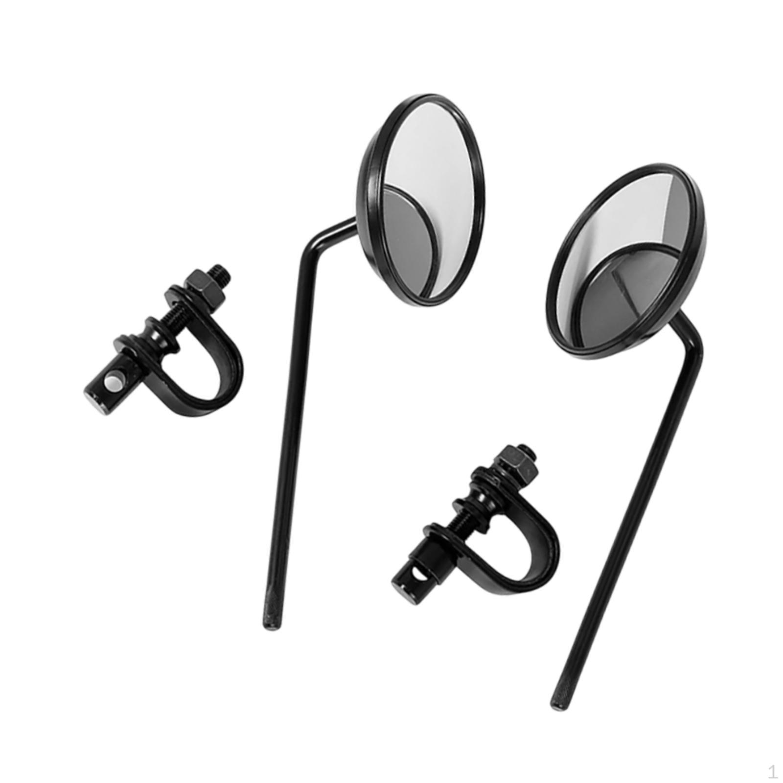 

2 шт. Мотоциклетный руль Зеркала заднего вида Круглые боковые Прочные запасные части Удлинитель стержня Black