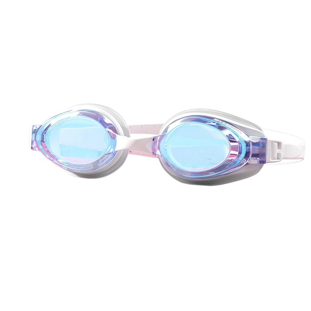 Swans White Coated Swimming Goggles, Anti-Fog, Hd Lens, Plano Lens,