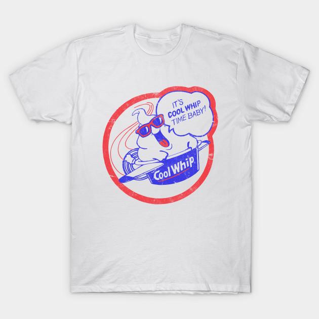 

Men Black Print T-shirt Cool Whip Vintage Design - 80S Aesthetic No-Cut Transfer Paper Print Cotton Tshirt 4XL