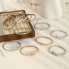 Luxury Vintage Titanium Steel Stainless Steel Women's Gold Bangles Wristwear Trendy Charm Jewelry Decoration Holiday Gifts