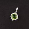 Cushion Peridot Gemstone 925 Sterling Silver Mother Gift August Birth Pendant PP-2-6