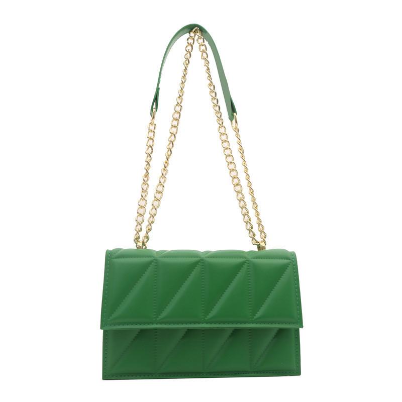 2024 New Korean Style Mini Shoulder Bag With Chain Embroidery Street Chic Soft Pu Leather Crossbody Bag For Women In Various Colors