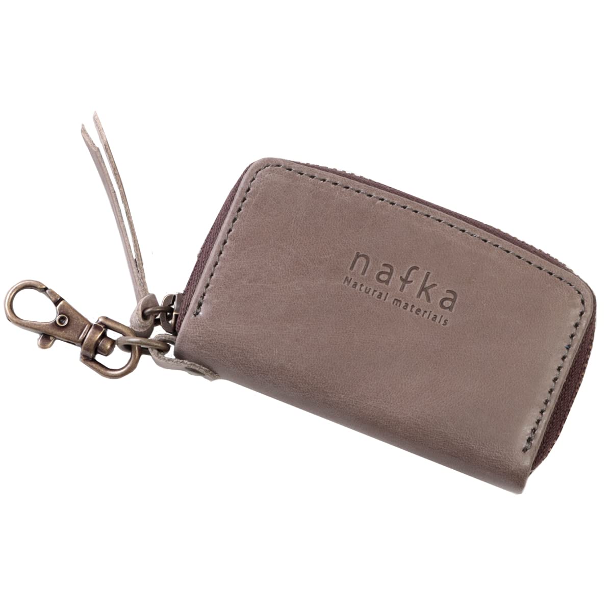 

Nafka Women s Key Case, Smart Key Compatible, Genuine Mostro Leather, Made in Japan [NFK-72009] (Gray)