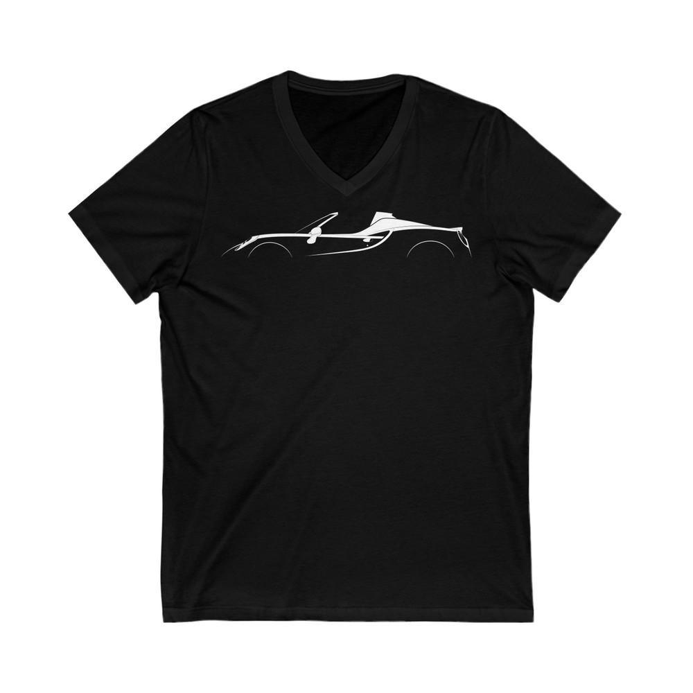 

Alfa Romeo 4C Spider Silhouette Car Black V-Neck T-shirt Unisex T-Shirt S