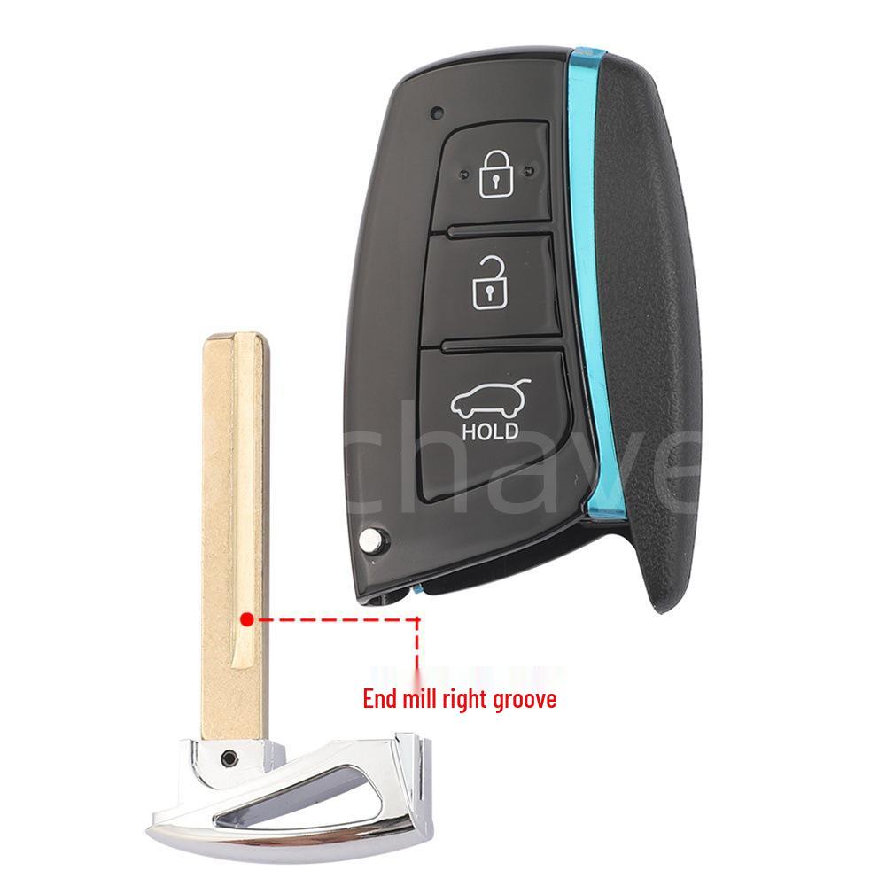 

Hyundai Santa Fe IX45 3-Button Smart Remote Key Shell with Vertical Milling Slot for SUV