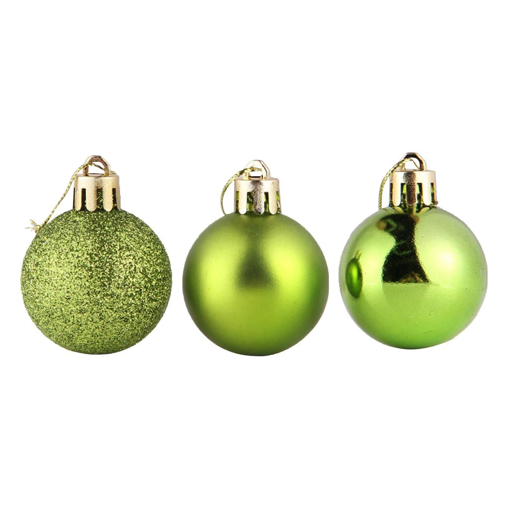 Christmas Decoration 4cm 24 Christmas Ball Hanging Decoration Bright Barrel Ball Electroplated Plastic Ball