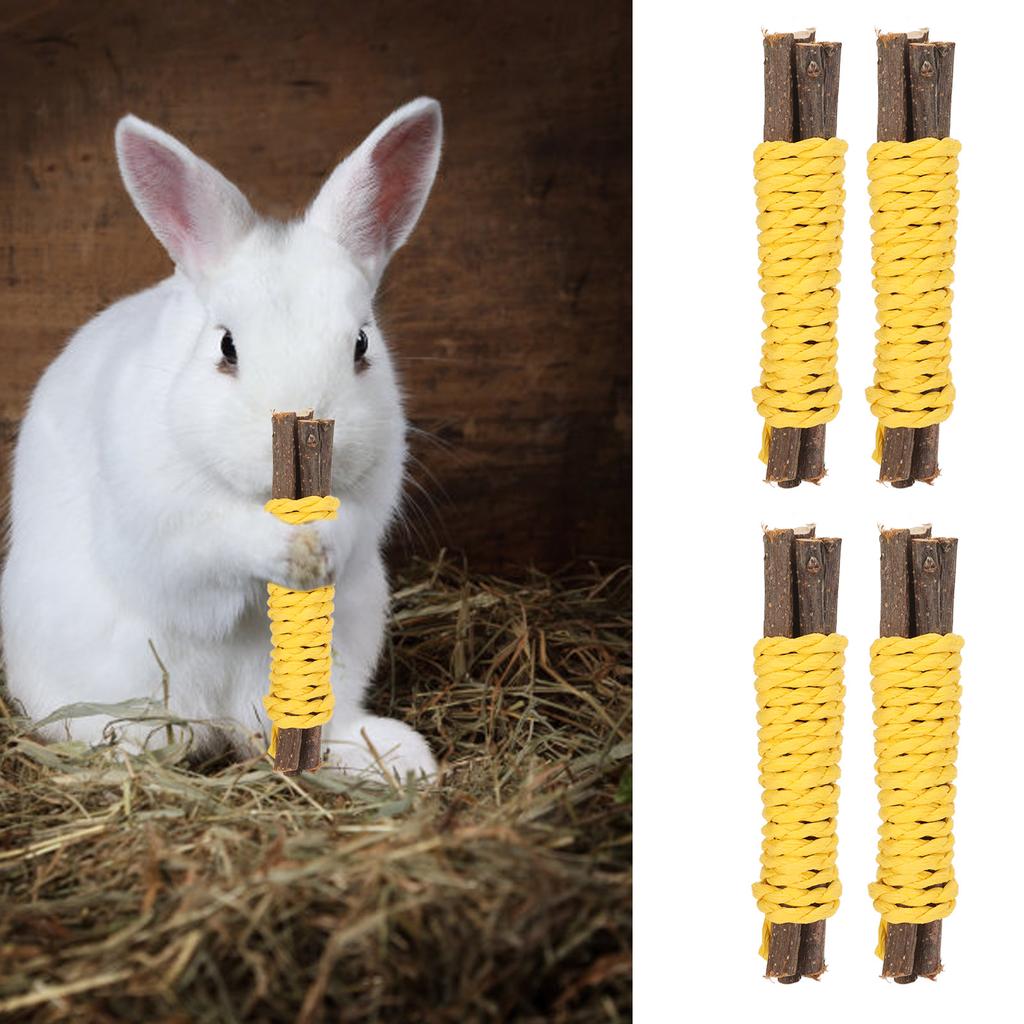 10Pcs Hamster Chew Sticks   Branches and Paper Rope Woven Wooden Hamster Bite Toys for   Hamster Chinchilla
