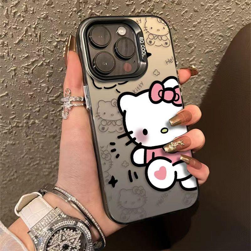 Cute Hello Kitty Casing For Iphone 17 Air 17 Pro Max 1615 14 11 12 13 Pro Max 16 Plus 16e 13 Mini Lovely Cartoon Hard Phone Case