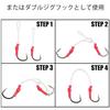 Assist Hook Set with 106 Fishing Hooks and Split Metal Fishing Equipment (1/0, 3/0, 5/0, 7/0, 9/0) Rings, Jigging, Tackle,