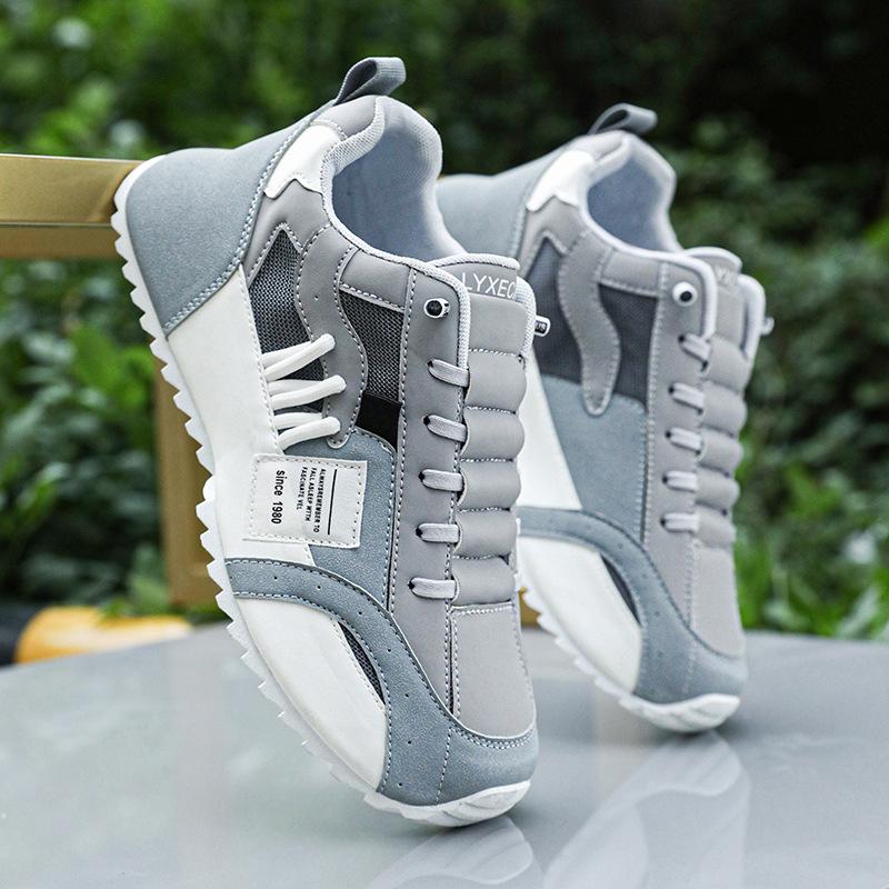 Mens Sneakers 2025Spring Chunky Breathable Running Shoes Non-slip Adds Height Vulcanize Shoes Plus Size Trainers Tenis Masculino