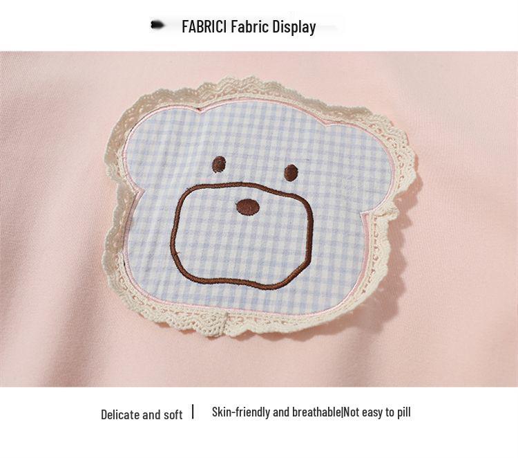 Höst Koreansk Stil Flickors Patchwork Sweatshirt & Leggings Set