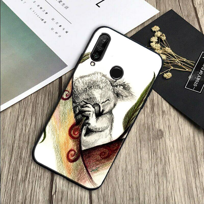

Cartoon Painting Animal Koala For Huawei Nova Y70 Y91 Y61 Y72 Y73 Y90 Y60 3i 7i 8i 11 12i 9 10 SE P20 P30 Pro P40 Lite Case Huawei Nova Y90