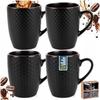 4X Black Cups For Drinking Coffee Tea Herbs Set Of Cups Cup For A Gift