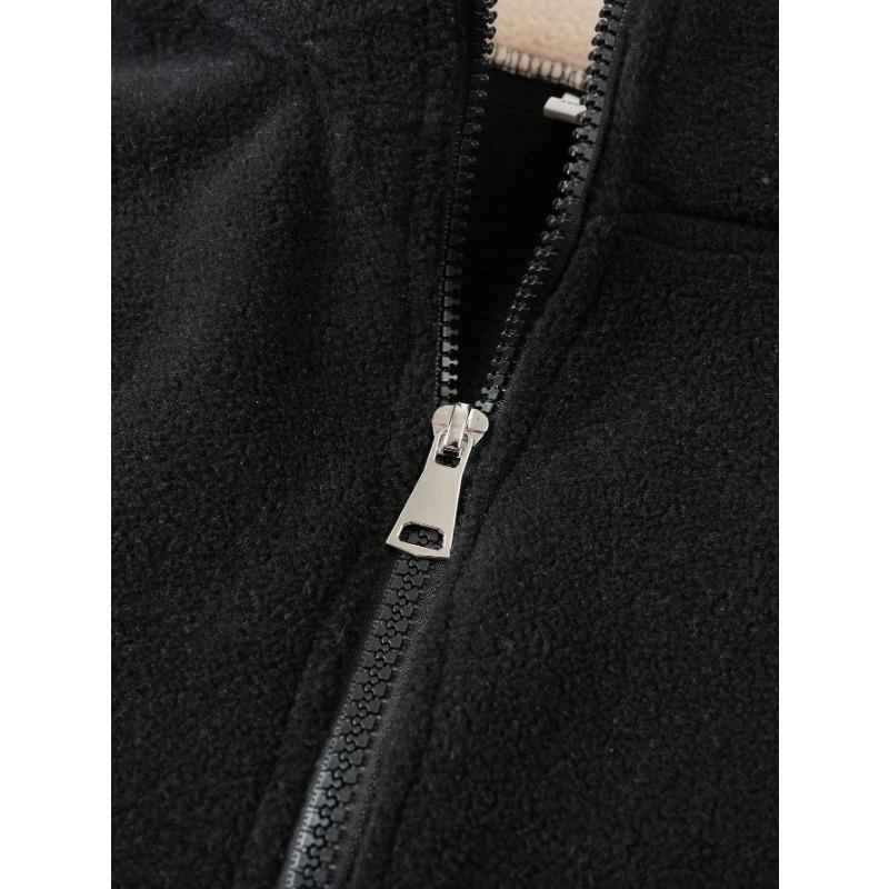 Solid Color New Slim European and American Personality Autumn and Winter Casual Stand Collar Zipper Long Sleeve Pullover for Men