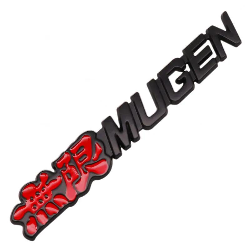 1Pc 3D Metal Mugen Logo Front Grill Rear Trunk Car Emblem Badge Sticker Decal For Accord Civic CRV Crosstour HRV City Jazz